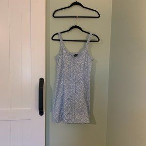 Light Blue Floral Summer Dress